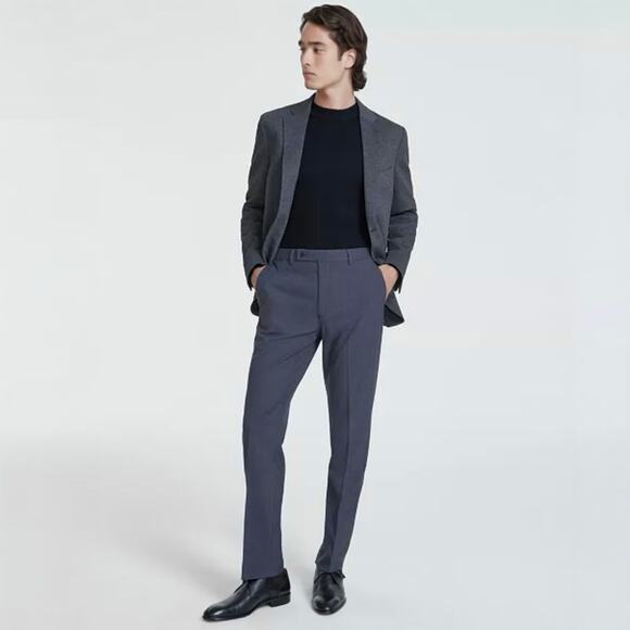 NWT Calvin Klein Slim-Fit Suit Dress Pants Charcoal Grey 36x32 36W 32L New - Picture 1 of 7